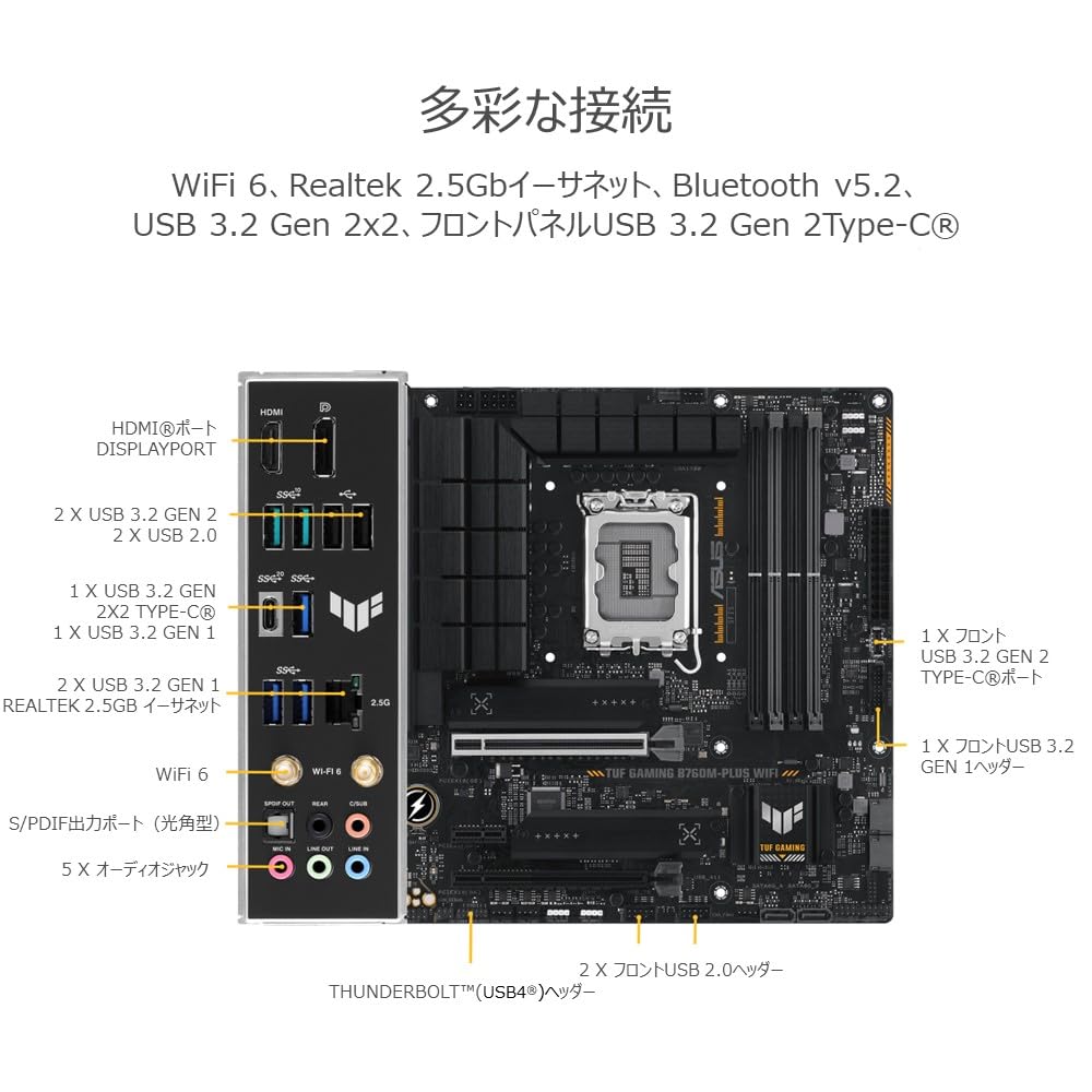 Amazon | ASUS TUF GAMING B760M-PLUS WIFI intel 第14・13・12世代